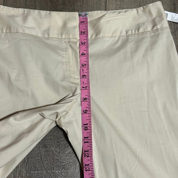NWT Tahari Sterling Crop Capri Pants Beige Flax Size 4 - Picture 9 of 11